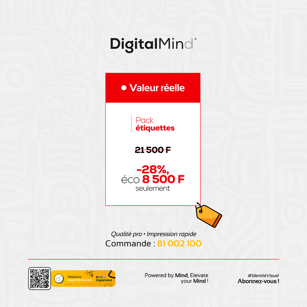 Pack 500 Étiquettes Personnalisées – Design Offert